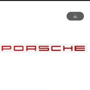 New 15 Inch Long "P O R S C H E" Script Rear Badge Emblem Deck Lid Red